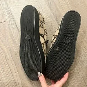 Gucci | Shoes | Mens Gucci Dublin Beige Monogram Logo Slip 